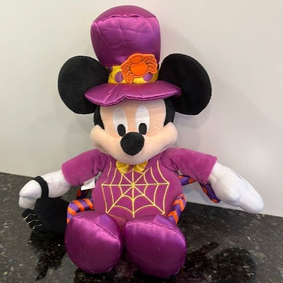 Disney Halloween Mickey Mouse Trick Or Treat Spider Costume 15" Plush - Picture 1 of 7